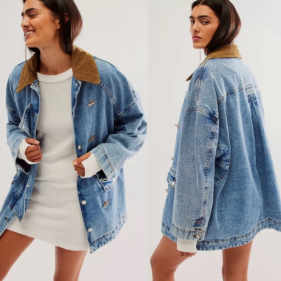 Free People Jackets & Blazers - Free People Barn Jacket Denim XS NEW